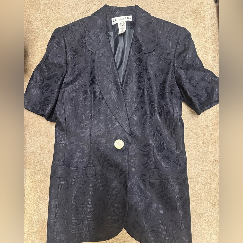 Vintage Christian Dior short sleeve suit